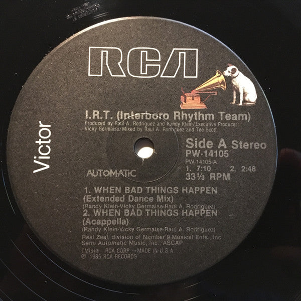 Interboro Rhythm Team : When Bad Things Happen (12")