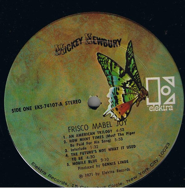 Mickey Newbury : 'Frisco Mabel Joy (LP, Album, San)