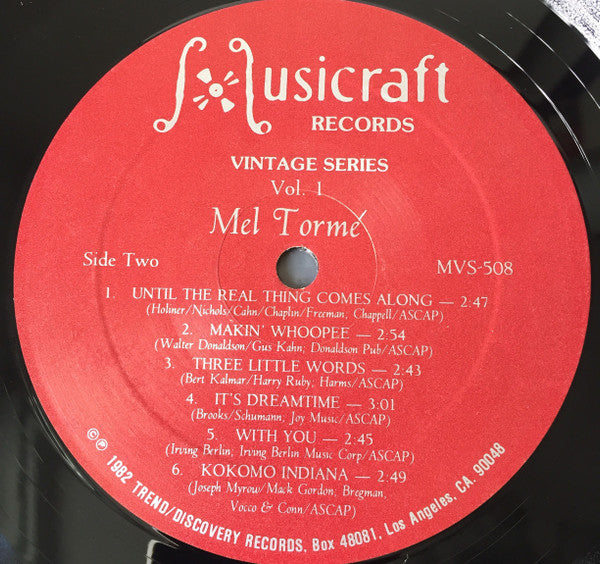 Mel Tormé : Mel Torme  Vol.1 (LP, Comp)