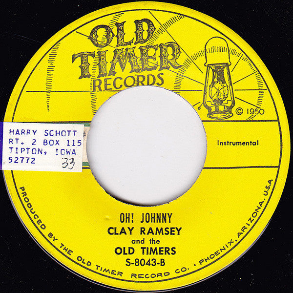 Clay Ramsey And The Old Timers : Alabama Jubilee / Oh! Johnny (7")
