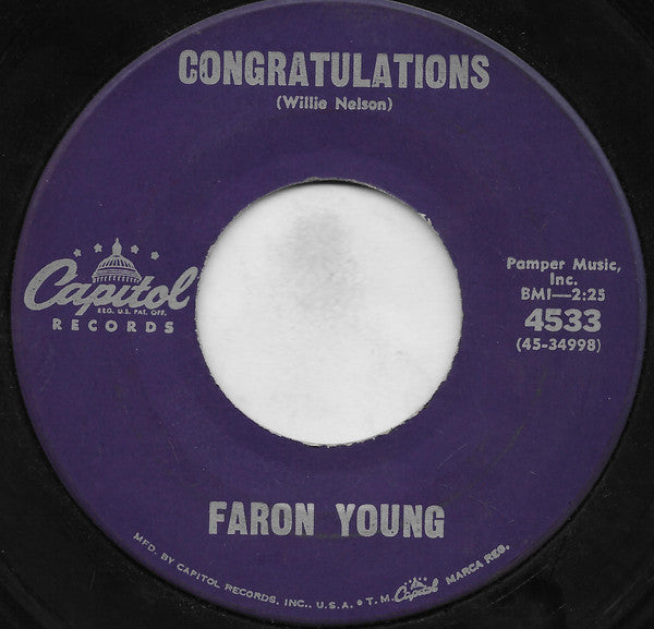 Faron Young : Hello Walls (7", Single, Los)