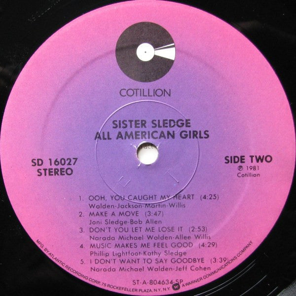 Sister Sledge : All American Girls (LP, Album, SP )