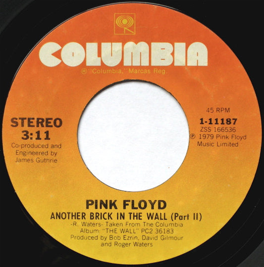 Pink Floyd : Another Brick In The Wall (Part II) (7", Ter)