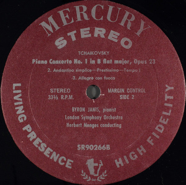 Tchaikovsky* - Byron Janis, London Symphony*, Herbert Menges : Piano Concerto No. 1 (LP, Album)