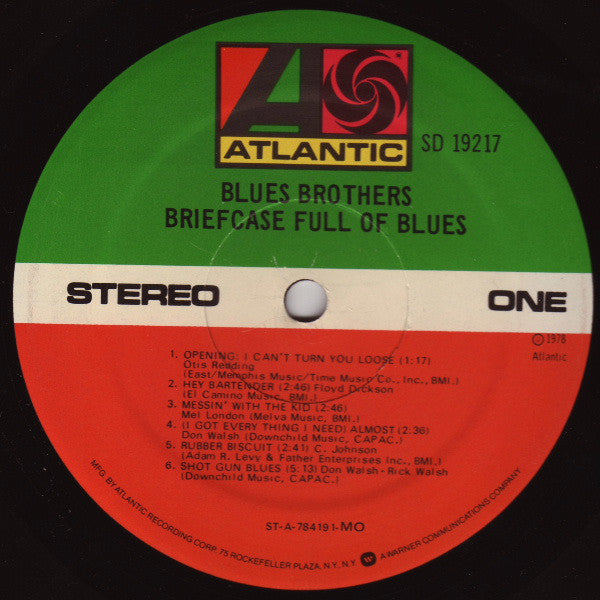 The Blues Brothers : Briefcase Full Of Blues (LP, Album, MO)