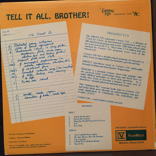 The Trust Co. : Tell It All, Brother! (LP, Album)