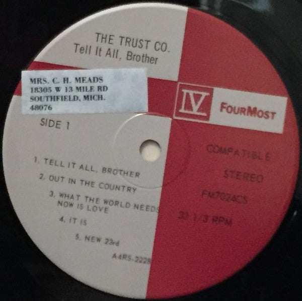 The Trust Co. : Tell It All, Brother! (LP, Album)