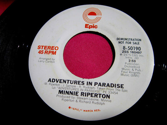 Minnie Riperton : Adventures In Paradise (7", Single, Mono, Promo)