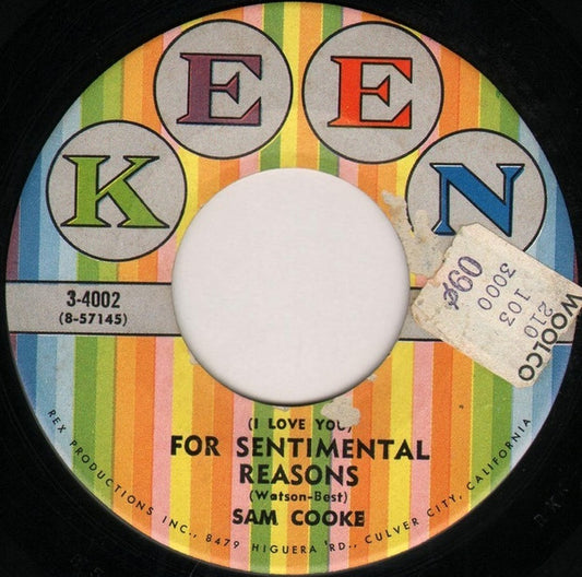 Sam Cooke : (I Love You) For Sentimental Reasons / Desire Me (7", Single)