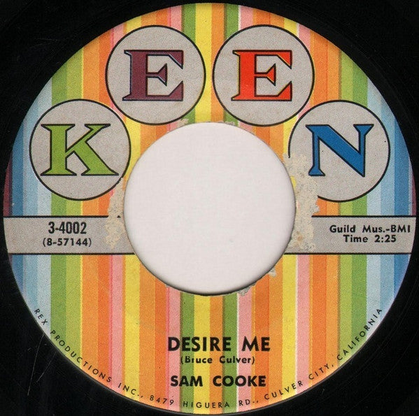 Sam Cooke : (I Love You) For Sentimental Reasons / Desire Me (7", Single)