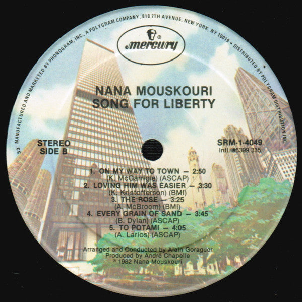 Nana Mouskouri : Song For Liberty (LP, Album, Hau)