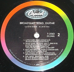Laurindo Almeida : Broadway Solo Guitar (LP, Album, Mono, Scr)
