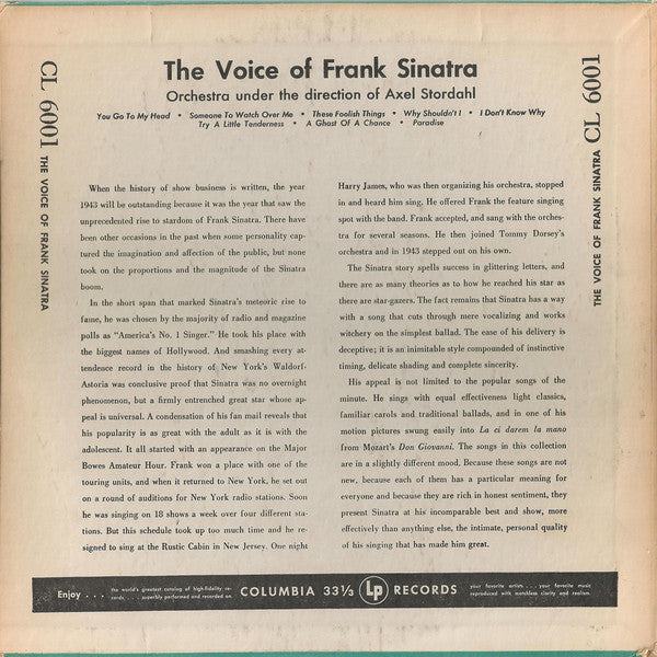 Frank Sinatra : The Voice Of Frank Sinatra (10", Album, RE, RP, Blu)