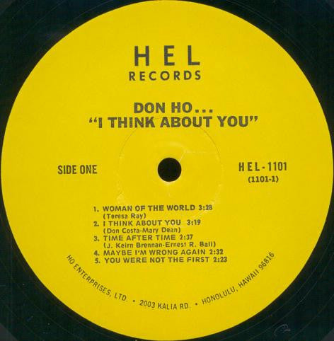 Don Ho : I Think About You (LP)