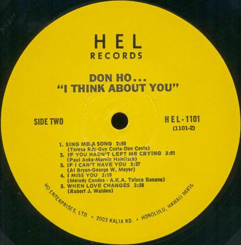 Don Ho : I Think About You (LP)