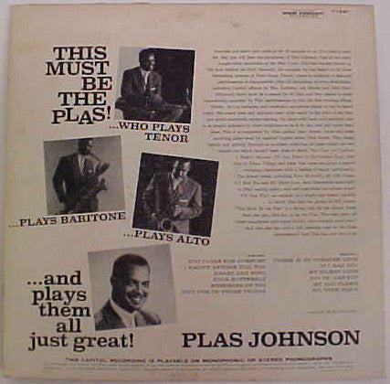 Plas Johnson : This Must Be The Plas (LP, Album, Mono, Scr)
