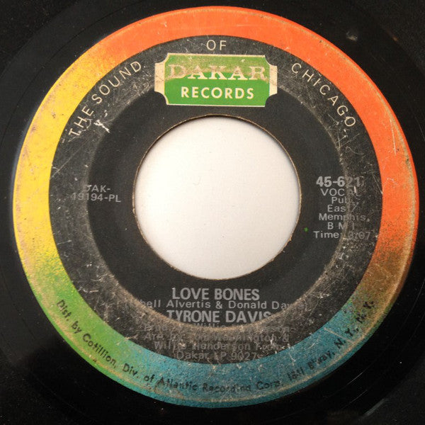 Tyrone Davis : Let Me Back In / Love Bones (7", Single)