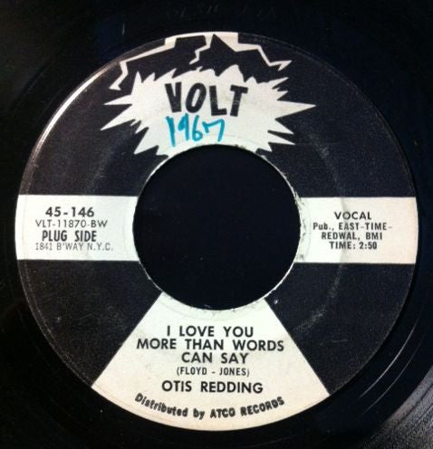 Otis Redding : I Love You More Than Words Can Say (7", S/Sided, Promo)