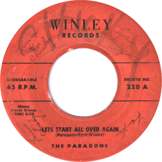 The Paragons (2) : Let's Start All Over Again / Stick With Me Baby (7", Single)
