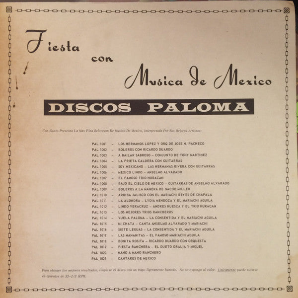 Ricardo Duardo : Ricardo Duardo Canta Melodias Mexicanas (LP)