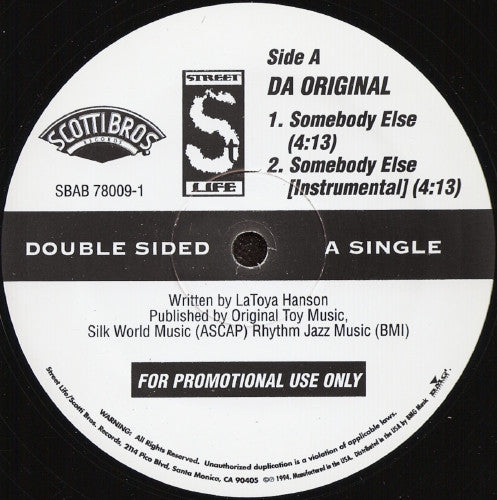 Furious Five* / Da Original : Sun Don't Shine In The Hood / Somebody Else (12", Single, Promo)