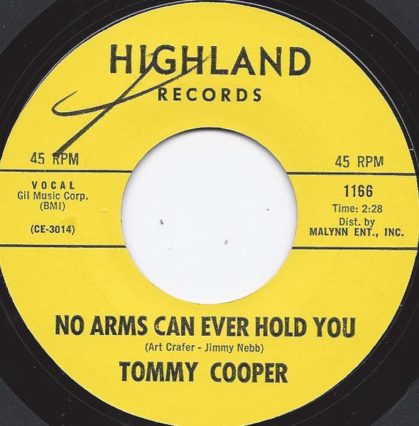 Tommy Cooper (8) : No Arms Can Ever Hold You (7", Single)