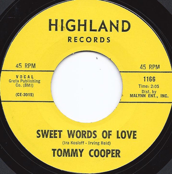 Tommy Cooper (8) : No Arms Can Ever Hold You (7", Single)