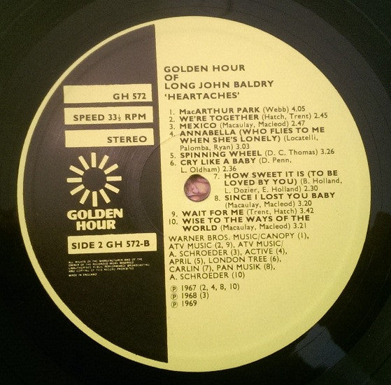 Long John Baldry : Heartaches (LP, Comp)