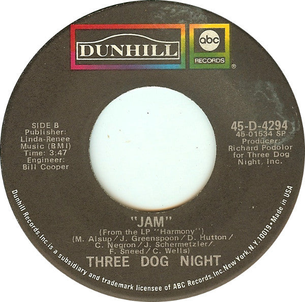 Three Dog Night : An Old Fashioned Love Song (7", Single, Spe)