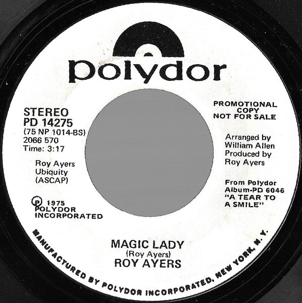 Roy Ayers : No Question / Magic Lady (7", Promo, Styrene, She)