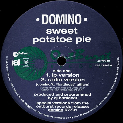 Domino : Sweet Potatoe Pie (12")