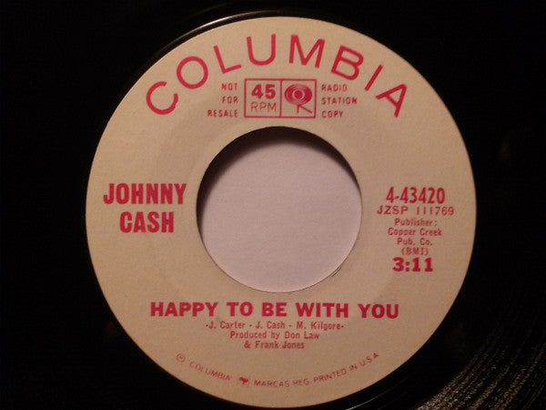 Johnny Cash : Pickin' Time / Happy To Be With You (7", Single, Promo)