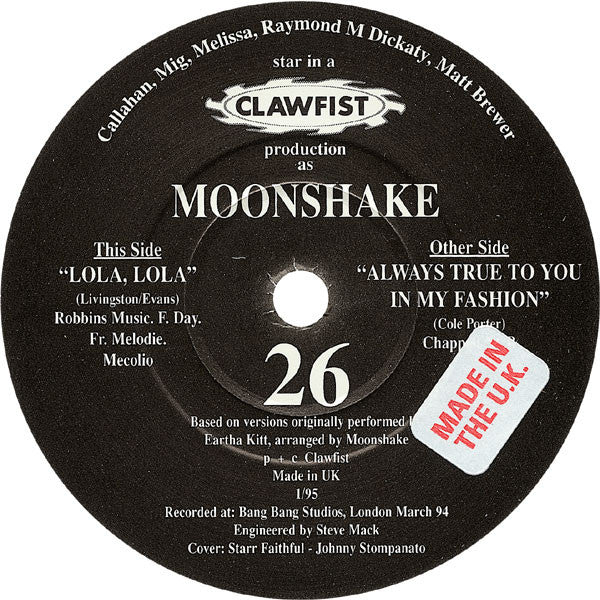 Moonshake : Lola, Lola (7", Single, Ltd)