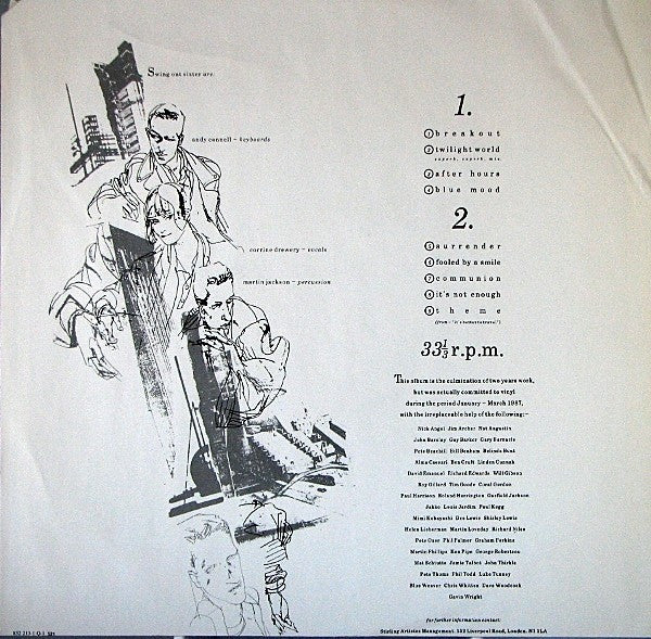 Swing Out Sister : It's Better To Travel (LP, Album)