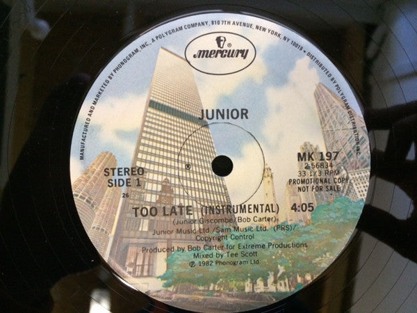 Junior (2) : Too Late (12", Promo)