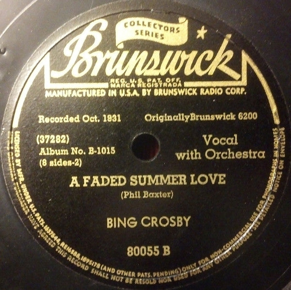 Bing Crosby : A Collection Of Early Recordings Volume 2 (4xShellac, 10", Album, Comp)