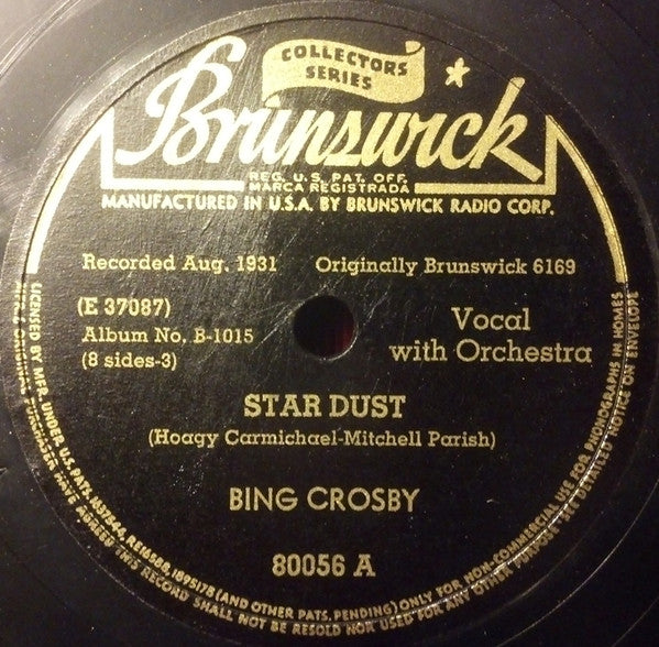 Bing Crosby : A Collection Of Early Recordings Volume 2 (4xShellac, 10", Album, Comp)