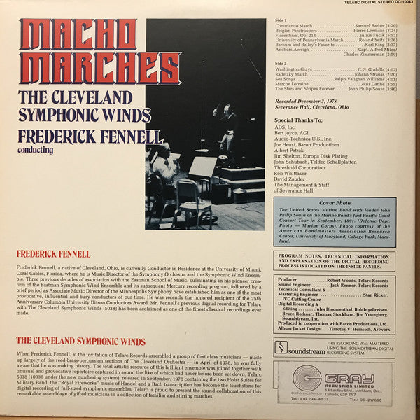 Frederick Fennell, The Cleveland Symphonic Winds : Macho Marches (LP, Album)