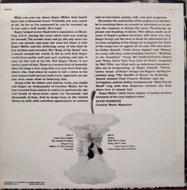 Roger Miller : Little Green Apples (LP, Comp)