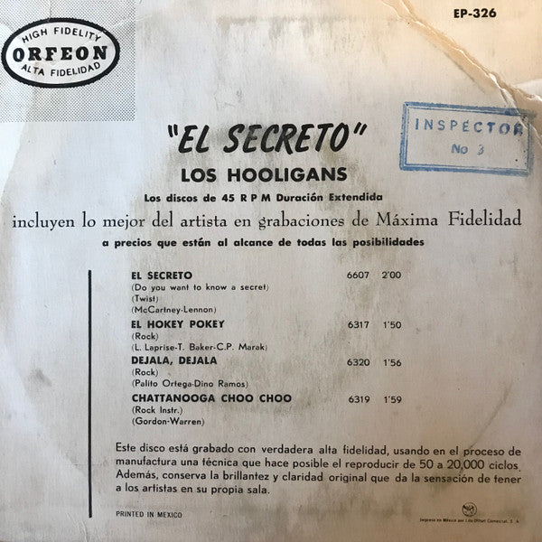 Los Hooligans (2) : El Secreto (7", EP, Mono)
