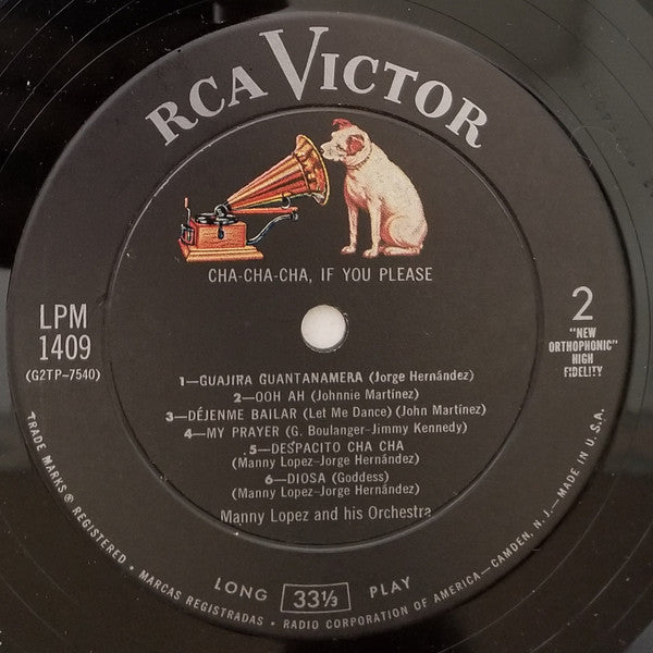 Manny Lopez And His Orchestra : Cha-Cha-Cha, If You Please (LP, Album, Mono)