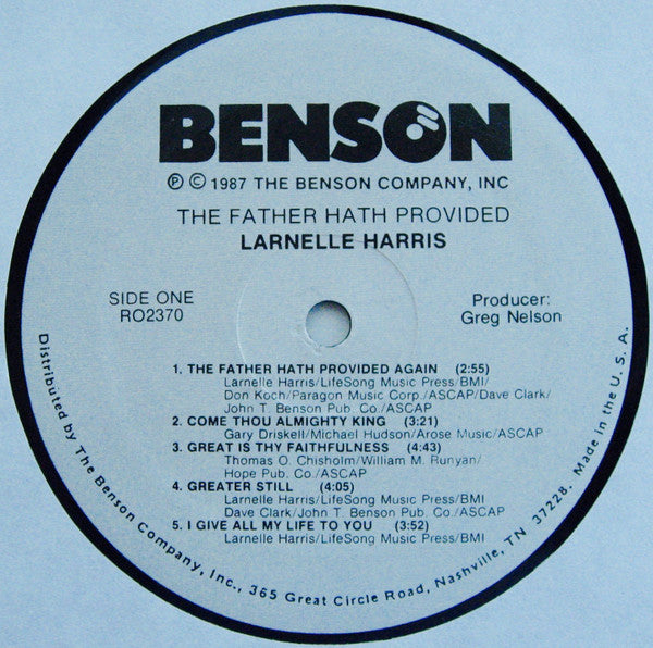 Larnelle Harris : The Father Hath Provided (LP, Album)