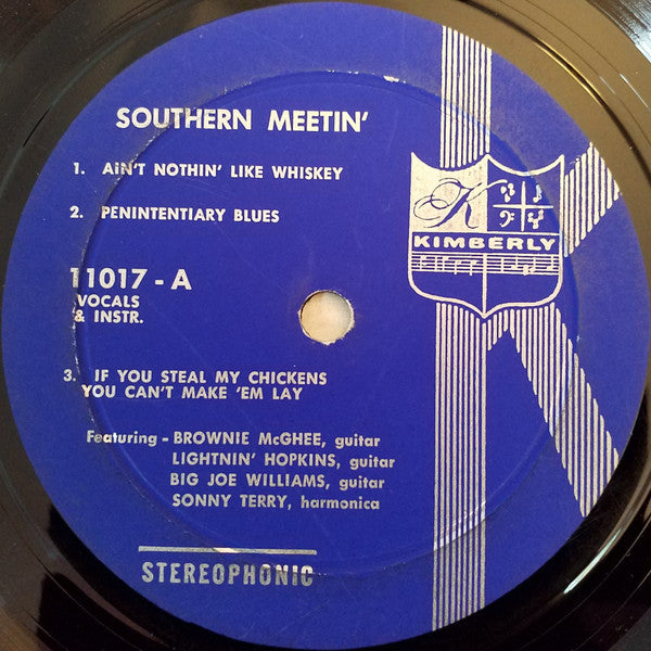 Brownie McGhee - Lightnin' Hopkins - Big Joe Williams - Sonny Terry : Southern Meetin' (LP, Album)