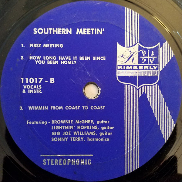 Brownie McGhee - Lightnin' Hopkins - Big Joe Williams - Sonny Terry : Southern Meetin' (LP, Album)