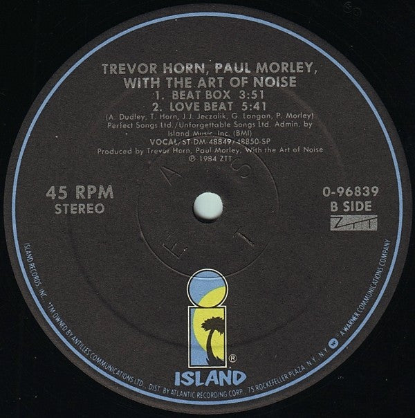 Trevor Horn, Paul Morley , With The Art Of Noise : Moments In Love (12")