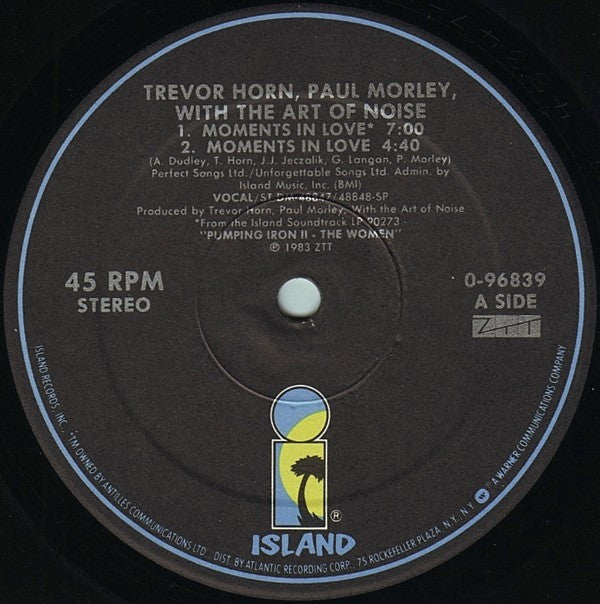 Trevor Horn, Paul Morley , With The Art Of Noise : Moments In Love (12")