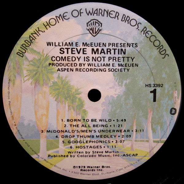Steve Martin (2) : Comedy Is Not Pretty (LP, Album, Gol)