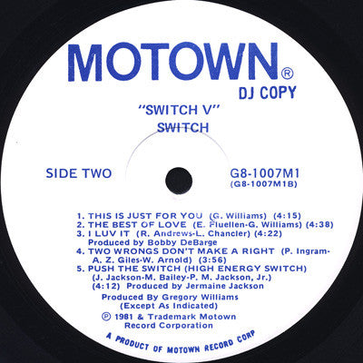 Switch (6) : Switch V (LP, Album, Promo)