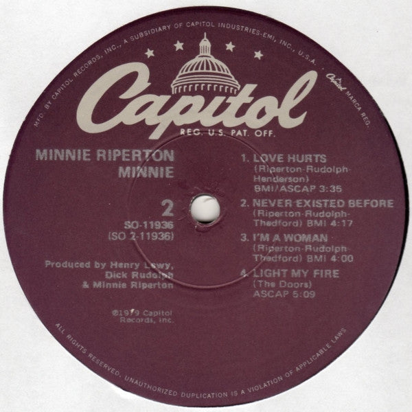 Minnie Riperton : Minnie (LP, Album, Los)