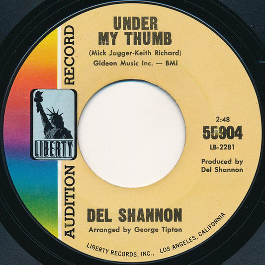 Del Shannon : Under My Thumb (7", Promo)